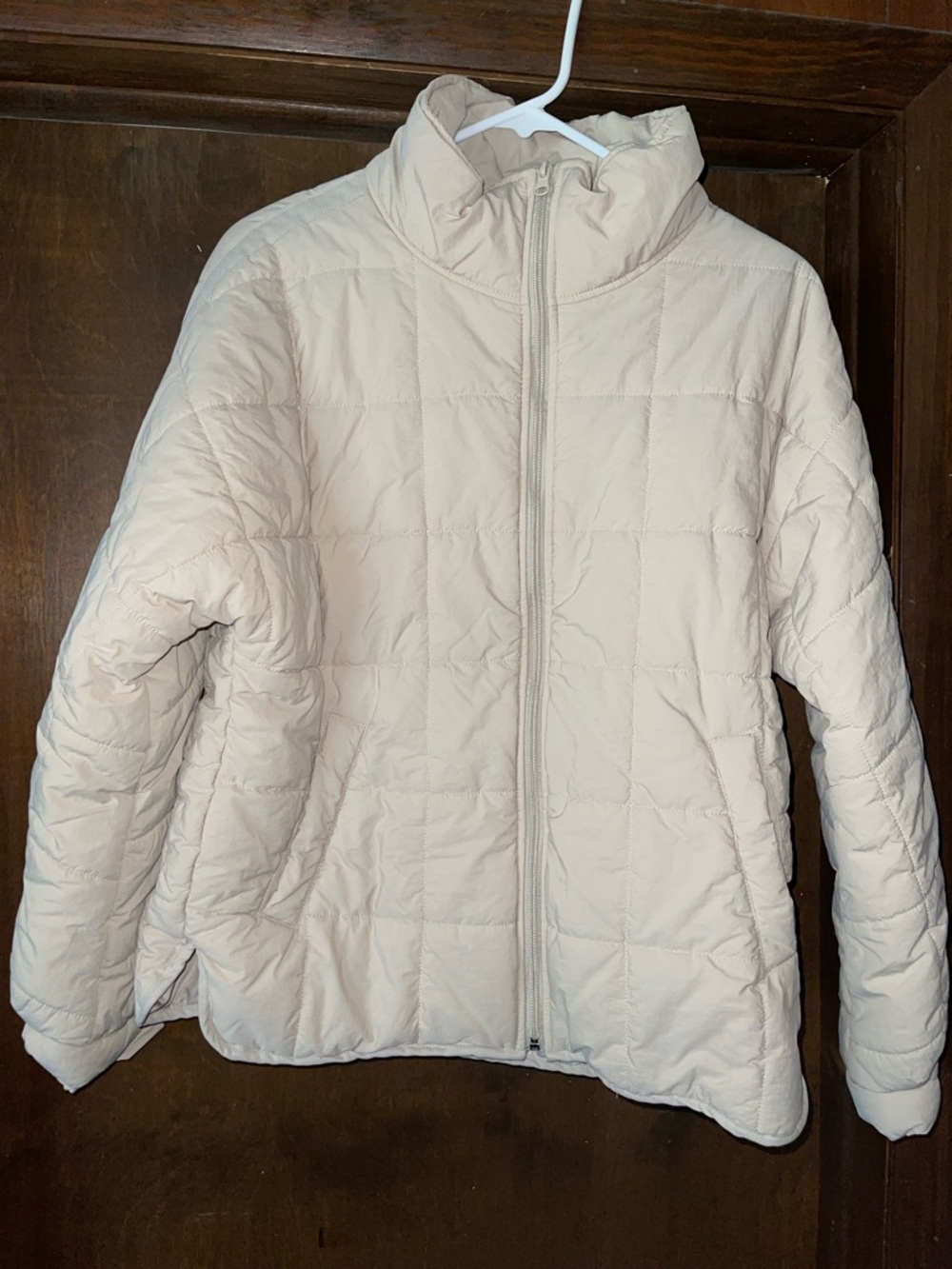 Women's Lightweight Quilted Puffer Jacket - Cream